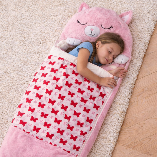 Saco de Dormir y Almohada Gatito