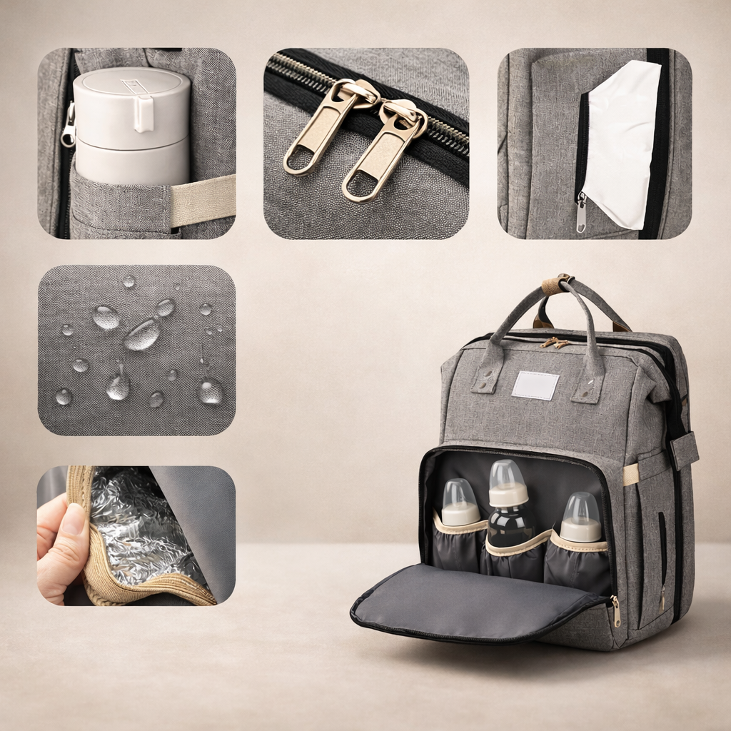 Mochila Cuna Portátil Multifuncional