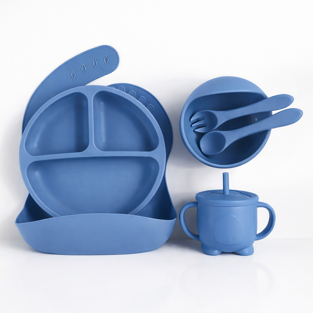 Juego de Vajilla de Silicona para Bebé de 6 Piezas