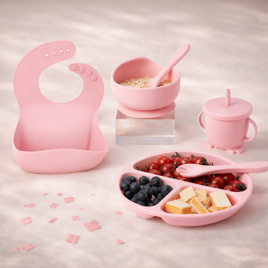 Juego de Vajilla de Silicona para Bebé de 6 Piezas